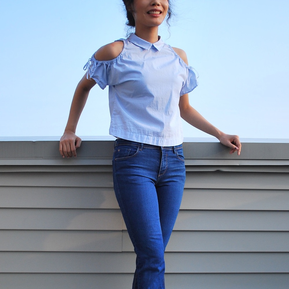 Zara Cold Shoulder Top